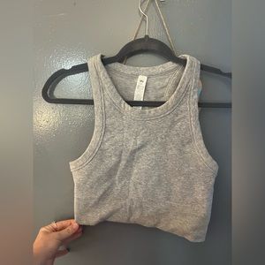 Seamless High-neck Bra - Athletic Heather grey